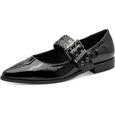 MARCO TOZZI Ballerinas , Zapatos Tipo Ballet Mujer, Estampado en Negro, 37 EU MARCO TOZZI Ballerinas , Zapatos Tipo Ballet Mujer, Estampado en Negro, 37 EU