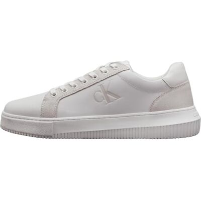 Calvin Sneaker con Suela Cupsole Hombre Chunky Authentic Calzado, Blanco (Bright White/Creamy White), 43 Calvin Sneaker con Suela Cupsole Hombre Chunky Authentic Calzado, Blanco (Bright White/Creamy White), 43