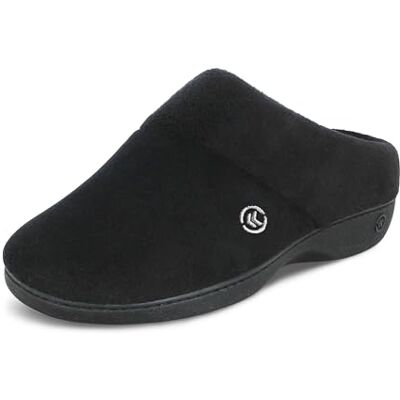 Isotoner Sudadera clásica con capucha para mujer, espuma viscoelástica, antideslizante, lavable a máquina, Negro -, 38.5/39 EU Isotoner Sudadera clásica con capucha para mujer, espuma viscoelástica, antideslizante, lavable a máquina, Negro -, 38.5/39 EU
