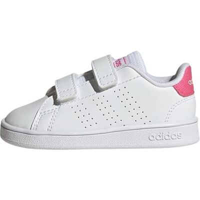 Adidas Unisex bebé Advantage Lifestyle Court Two Hook-And-Loop Shoes, Cloud White / Real Pink / Core Black, 23 EU Adidas Unisex bebé Advantage Lifestyle Court Two Hook-And-Loop Shoes, Cloud White / Real Pink / Core Black, 23 EU