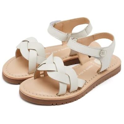 GIOSEPPO Sandalia plana niña ROWLEY Zapato piel Cierre hebilla Blanco Talla 28 GIOSEPPO Sandalia plana niña ROWLEY Zapato piel Cierre hebilla Blanco Talla 28