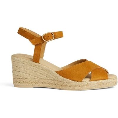 Geox D GELSA Low C, Sandalia de cuña Mujer, Dk Yellow, Geox D GELSA Low C, Sandalia de cuña Mujer, Dk Yellow,