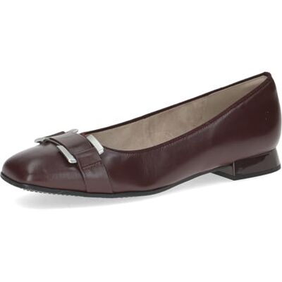 CAPRICE Bailarinas para Mujer en Piel Tacón pequeño, Nappa Burdeos, 39 EU CAPRICE Bailarinas para Mujer en Piel Tacón pequeño, Nappa Burdeos, 39 EU
