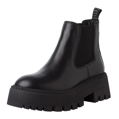 Tamaris Botines Chelsea de Piel para Mujer, Tacón Cuadrado, Cómodos, Negro, 40 EU Tamaris Botines Chelsea de Piel para Mujer, Tacón Cuadrado, Cómodos, Negro, 40 EU