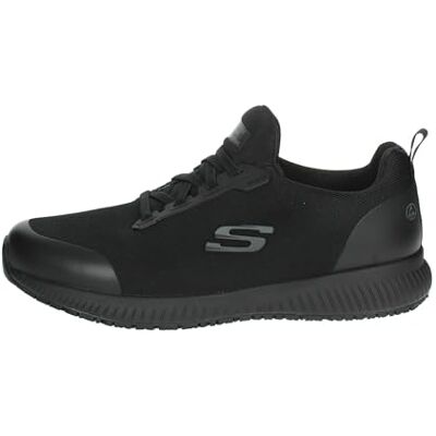 Skechers FANNTER, Zapatos de trabajo para Hombre, Black Leather/Textile/Synthetic, 45 EU Skechers FANNTER, Zapatos de trabajo para Hombre, Black Leather/Textile/Synthetic, 45 EU