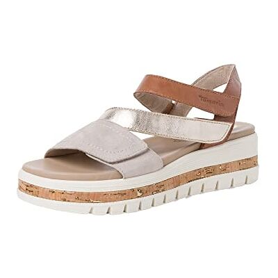 Tamaris 8-88702-20, Sandalias Planas Mujer, Silver Comb, 37 EU Ancho Tamaris 8-88702-20, Sandalias Planas Mujer, Silver Comb, 37 EU Ancho