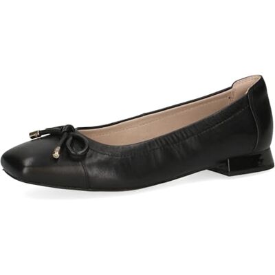 CAPRICE Bailarinas de Piel para Mujer con tacón de Bloque, Color Negro., 37 EU CAPRICE Bailarinas de Piel para Mujer con tacón de Bloque, Color Negro., 37 EU