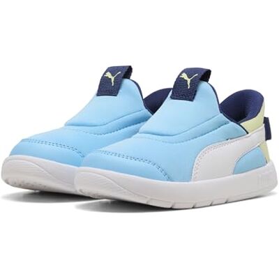 PUMA Zapatillas Courtflex v3 SLIPTECH™ Infantiles 21, Vibrant Blue White Apple Spritz Green PUMA Zapatillas Courtflex v3 SLIPTECH™ Infantiles 21, Vibrant Blue White Apple Spritz Green