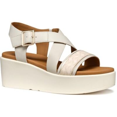 Geox D XAND 2.2S A, Sandalia de cuña Mujer, Lt Sand, Geox D XAND 2.2S A, Sandalia de cuña Mujer, Lt Sand,