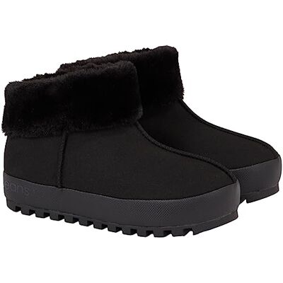 Calvin Mujer Zapatillas para estar en casa Home Anke Slipper Calentitas, Negro (Triple Black), 39 Calvin Mujer Zapatillas para estar en casa Home Anke Slipper Calentitas, Negro (Triple Black), 39