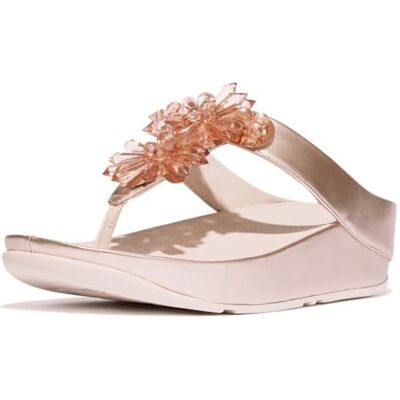 Fitflop Women's Rumba Starburst-Bead Metallic Toe-Post Sandals, rosa Nude, 39 EU Fitflop Women's Rumba Starburst-Bead Metallic Toe-Post Sandals, rosa Nude, 39 EU