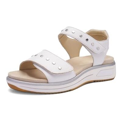 ARA Limone, Sandalia Mujer, Blanco, 42 EU Ancho ARA Limone, Sandalia Mujer, Blanco, 42 EU Ancho