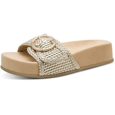 MARCO TOZZI Pantolette , Mula Mujer, Dorado, 40 EU MARCO TOZZI Pantolette , Mula Mujer, Dorado, 40 EU