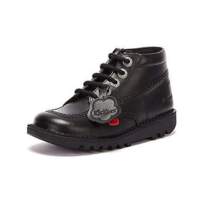Kickers Unisex Kids Kick Hi Classic Ankle Boots with Zip Extra Comfortable Added Durability Premium Quality, Black, 2.5 UK Child Kickers Unisex Kids Kick Hi Classic Ankle Boots with Zip Extra Comfortable Added Durability Premium Quality, Black, 2.5 UK Child