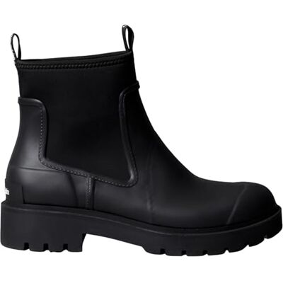 Calvin Botines de media caña Mujer Combat Rain Boot con tacón de plataforma, Negro (Triple Black), 41 Calvin Botines de media caña Mujer Combat Rain Boot con tacón de plataforma, Negro (Triple Black), 41