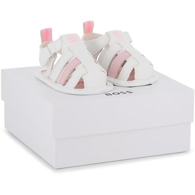 Boss Sandalias para bebé, color rosa, talla 18 Boss Sandalias para bebé, color rosa, talla 18