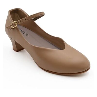 Capezio Women's Jr. Footlight Character Shoe – Soft PU Upper, Moisture Absorbent Lining for Comfort, Durable Design, Ideal for Dance, 1.5" Heel, Caramel, Size 4 US, 34.5 EU Capezio Women's Jr. Footlight Character Shoe – Soft PU Upper, Moisture Absorbent Lining for Comfort, Durable Design, Ideal for Dance, 1.5" Heel, Caramel, Size 4 US, 34.5 EU