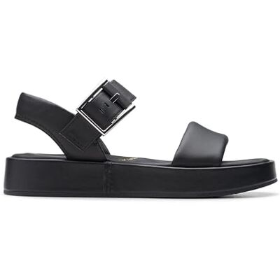 Clarks Sandals, Alda Strap, Black Leather, 5,5 (Women) Clarks Sandals, Alda Strap, Black Leather, 5,5 (Women)