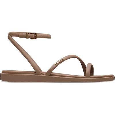 Crocs Miami Sandalias planas con correa al tobillo para mujer, color chocolate leche, talla 6, marrón (Milk Chocolate), 38/39 EU Crocs Miami Sandalias planas con correa al tobillo para mujer, color chocolate leche, talla 6, marrón (Milk Chocolate), 38/39 EU