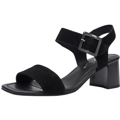 ARA Sandalia Brighton p mujer, Negro, 38.5 EU Ancho ARA Sandalia Brighton p mujer, Negro, 38.5 EU Ancho