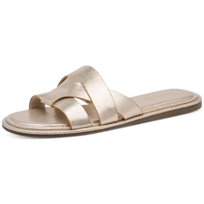 Tamaris Sandalias Planas para Mujer, Color Beige (Champagne Met), 42 Tamaris Sandalias Planas para Mujer, Color Beige (Champagne Met), 42