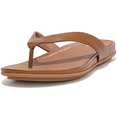 Fitflop Gracie Leather Flip-Flops, Sandalias Mujer, Marrón (Light Tan), 38.5 EU Fitflop Gracie Leather Flip-Flops, Sandalias Mujer, Marrón (Light Tan), 38.5 EU