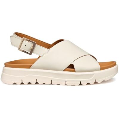 Geox D XAND 2.1S E Wedge Sandal, Off White, 39 EU Geox D XAND 2.1S E Wedge Sandal, Off White, 39 EU