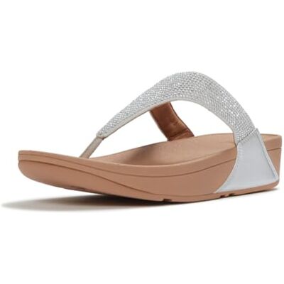 Fitflop LULU Sandalias con puntera adornadas con cristales para mujer, color plateado acero, talla 36, Plata de acero, 39 EU Fitflop LULU Sandalias con puntera adornadas con cristales para mujer, color plateado acero, talla 36, Plata de acero, 39 EU