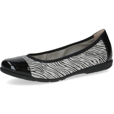 CAPRICE Mujer Bailarinas, Black Zebra, 36 EU CAPRICE Mujer Bailarinas, Black Zebra, 36 EU