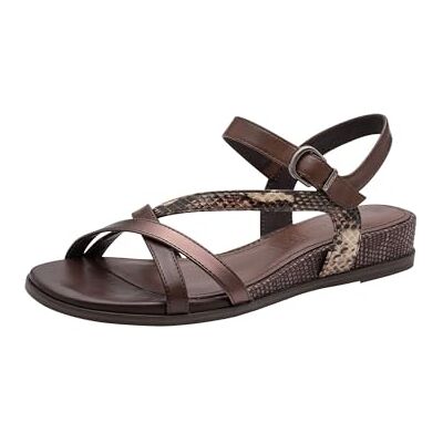 Tamaris Sandalias planas para mujer , color mocca Comb, talla 42 EU Tamaris Sandalias planas para mujer , color mocca Comb, talla 42 EU