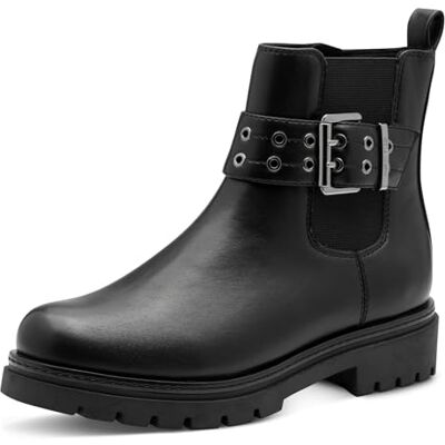 MARCO TOZZI Chelsea Botas de moda para mujer, color negro, talla 37 EU, Negro, 37 EU MARCO TOZZI Chelsea Botas de moda para mujer, color negro, talla 37 EU, Negro, 37 EU
