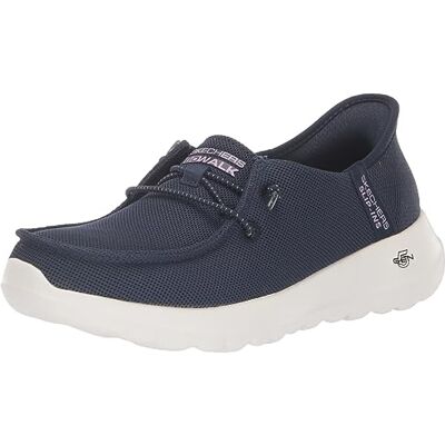 Skechers Go Walk Joy Moc Zapatillas Informales Tipo mocasín para Mujer, sin Cordones, diseño de Manos Libres, Azul Marino/Lavanda, 39.5 EU Skechers Go Walk Joy Moc Zapatillas Informales Tipo mocasín para Mujer, sin Cordones, diseño de Manos Libres, Azul Marino/Lavanda, 39.5 EU