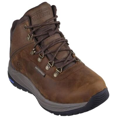 Skechers Hombre Meroe Pikeman Slip-In ENTRENADOR, Brown Leather / Synthetic, 42.5 EU Skechers Hombre Meroe Pikeman Slip-In ENTRENADOR, Brown Leather / Synthetic, 42.5 EU