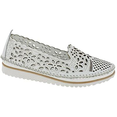 Andrea Conti Bailarina para Mujer, Zapatos Tipo Ballet, Blanco, 40 EU Andrea Conti Bailarina para Mujer, Zapatos Tipo Ballet, Blanco, 40 EU