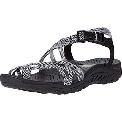 Skechers Reggae-Irie Mon, Sandalias Deportivas Mujer, Negro y Blanco, 35.5 EU Skechers Reggae-Irie Mon, Sandalias Deportivas Mujer, Negro y Blanco, 35.5 EU