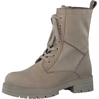 MARCO TOZZI Botines de piel con cordones para mujer con tacón, Color pardo., 39 EU MARCO TOZZI Botines de piel con cordones para mujer con tacón, Color pardo., 39 EU