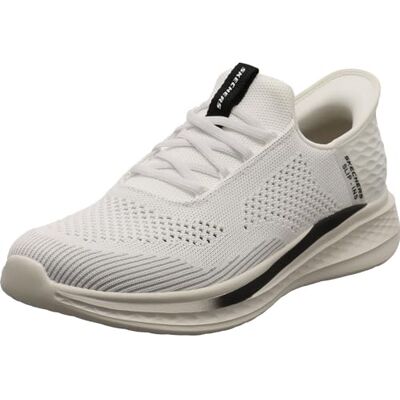 Skechers Slade-Quinto-Manos Libres sin Cordones, Mocasín Hombre, White, 43 EU Skechers Slade-Quinto-Manos Libres sin Cordones, Mocasín Hombre, White, 43 EU