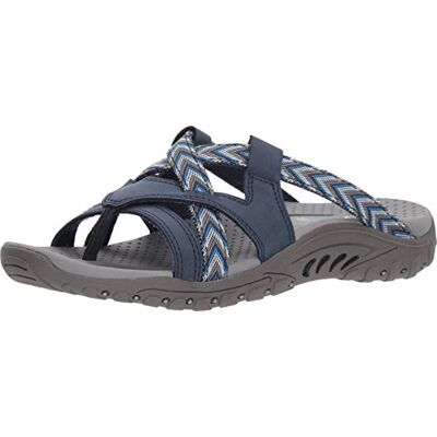 Skechers Reggae Sandalia con correa múltiple para mujer, Azul Marino, 39 EU Skechers Reggae Sandalia con correa múltiple para mujer, Azul Marino, 39 EU