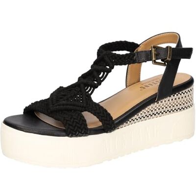 MUSTANG 1459-805, Sandalias Mujer, Negro, 40 EU MUSTANG 1459-805, Sandalias Mujer, Negro, 40 EU