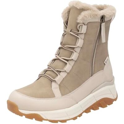 Rieker W0071 Botas con cordones para mujer, color beige, talla 43 EU, beige, 43 EU Rieker W0071 Botas con cordones para mujer, color beige, talla 43 EU, beige, 43 EU
