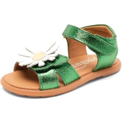 Bisgaard Sko A/S. Sandalias descalzas OYA, verde metálico, talla 26 EU amplia Bisgaard Sko A/S. Sandalias descalzas OYA, verde metálico, talla 26 EU amplia