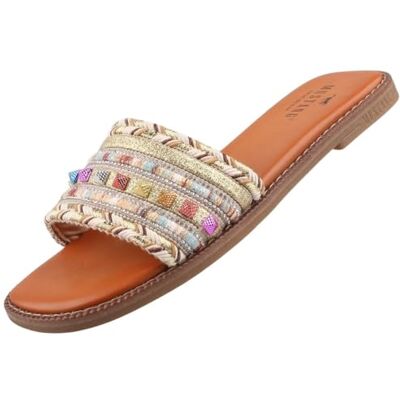 MUSTANG 1519-703, Pantuflas Mujer, Dorado, 41 EU MUSTANG 1519-703, Pantuflas Mujer, Dorado, 41 EU