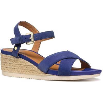 Geox D ISCHIA CORDA B, Sandalia de cuña Mujer, Blue, Geox D ISCHIA CORDA B, Sandalia de cuña Mujer, Blue,