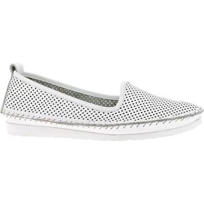 Andrea Conti Mocasines de Cuero para Mujer 0021534, Talla:40 EU, Color:Blanco Andrea Conti Mocasines de Cuero para Mujer 0021534, Talla:40 EU, Color:Blanco