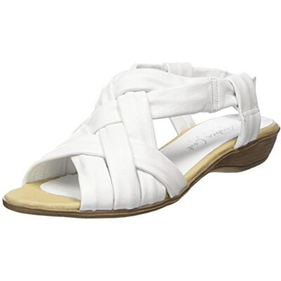 Andrea Conti 1673429, Sandalias Abiertas Mujer, Blanco, 37 EU Andrea Conti 1673429, Sandalias Abiertas Mujer, Blanco, 37 EU