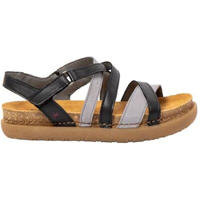 ART Rhodes, Sandalias Planas Mujer, Black-Denim, 42 EU ART Rhodes, Sandalias Planas Mujer, Black-Denim, 42 EU