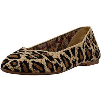 Skechers 44886 Mujer Bailarinas con Punta Cerrada, Marrón (Natural Flat Knit Nat), 38.5 EU Skechers 44886 Mujer Bailarinas con Punta Cerrada, Marrón (Natural Flat Knit Nat), 38.5 EU