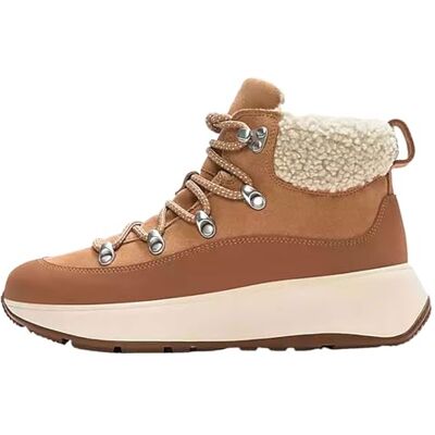 Fitflop F-mode Botas cálidas de moda para mujer con cuello de peluche, color negro, marrón, 40 EU Fitflop F-mode Botas cálidas de moda para mujer con cuello de peluche, color negro, marrón, 40 EU