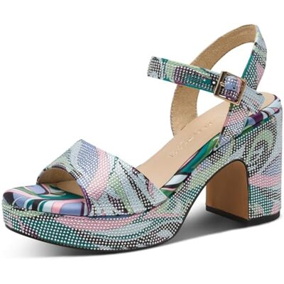 MARCO TOZZI Sandale , Tacón Mujer, Verde Multi, 39 EU MARCO TOZZI Sandale , Tacón Mujer, Verde Multi, 39 EU