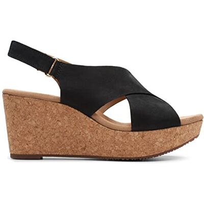 Clarks Annadel Eirwyn, Sandalia Unisex Adulto, Black Nubuck, 38 EU Clarks Annadel Eirwyn, Sandalia Unisex Adulto, Black Nubuck, 38 EU